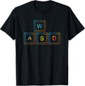 WASD RGB PC Gaming Gift Shirt for Computer Gamers Unisex , , , Long Sleeve Tee