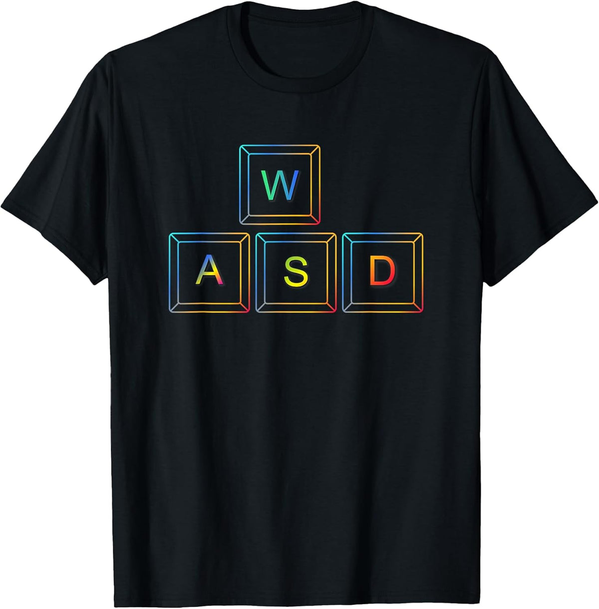 WASD RGB PC Gaming Gift Shirt for Computer Gamers Unisex , , , Long Sleeve Tee