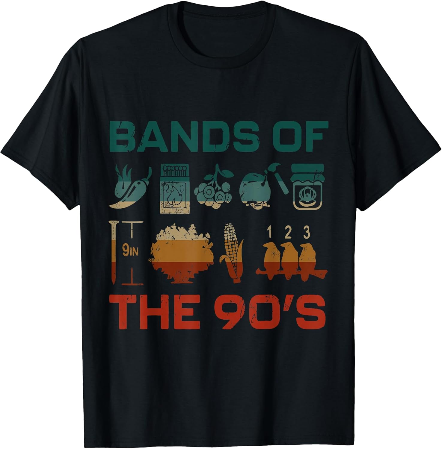 Retro Popular Music Bands of the 90s Vintage 90s Music Lover Unisex , , , Long Sleeve Tee