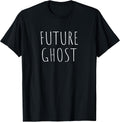 Future Ghost - Black, Unisex-Adults, Small, Short Sleeve, Crew Neck, Classic Fit, Halloween, Christmas