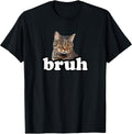 Bruh Bro Kids Mens Womens Brown Tabby Cat Lover Unisex , , , Long Sleeve Tee