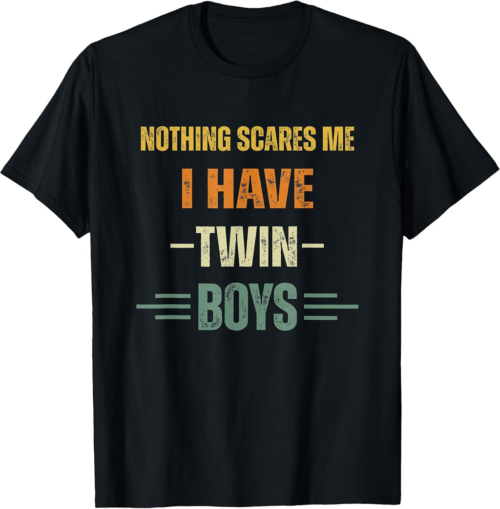 retro twin boys saying tee