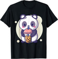 Cute Kawaii Panda Drinks Boba Bubble Tea Kawaii Aesthetic Unisex , , , Long Sleeve Tee