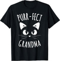 Purr-FECT Grandma Fur Mom Cute Cat Lover Animal Gift Unisex , , , Long Sleeve Tee