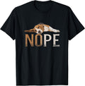 Nope Lazy Beagle Funny Dog Lover Vintage Cute Beagle Mom Small Unisex , , , Long Sleeve Tee