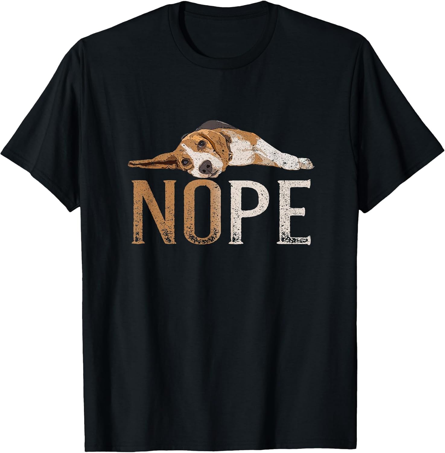 Nope Lazy Beagle Funny Dog Lover Vintage Cute Beagle Mom Small Unisex , , , Long Sleeve Tee