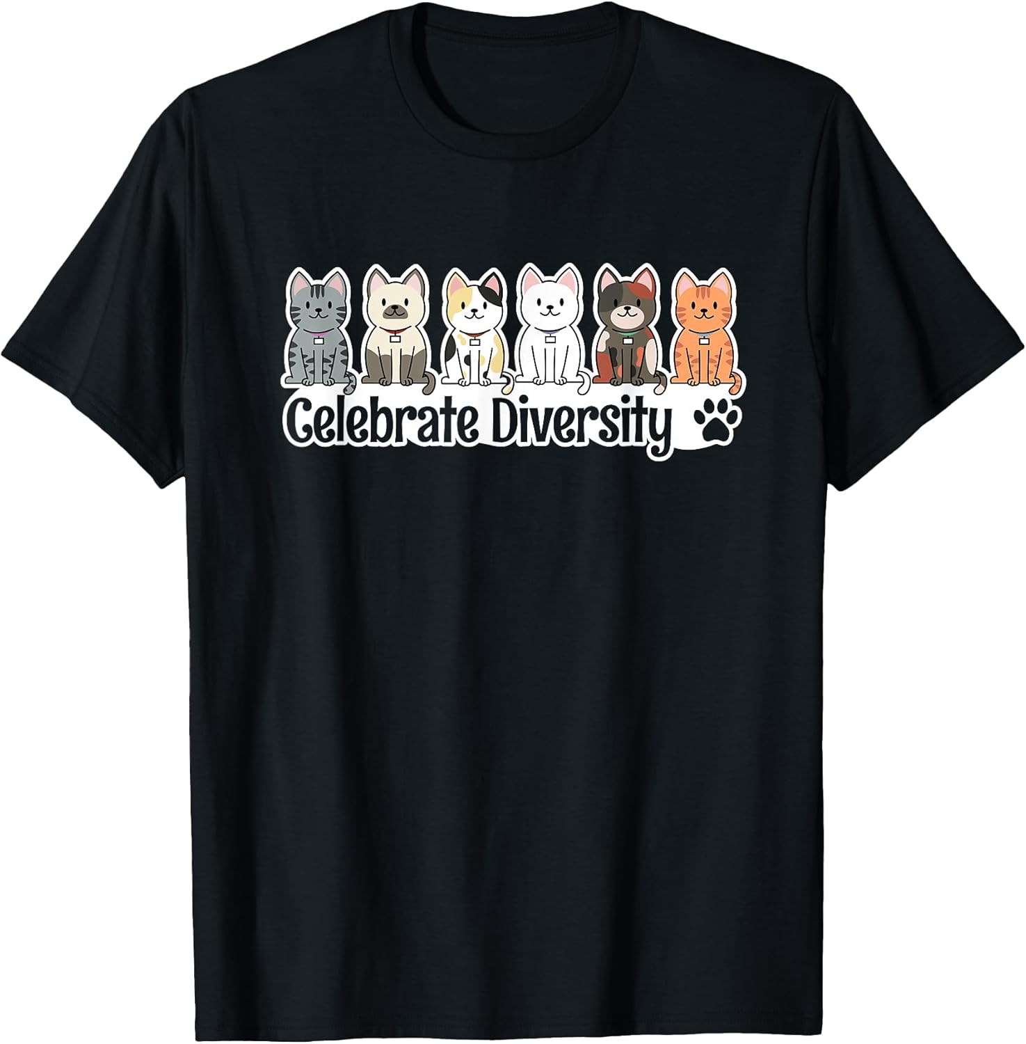 Shirt for Cat Lovers Celebrate Diversity Pet Owner Funny Cat Unisex , , , Long Sleeve Tee