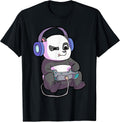 Gamer Shirt for Boys Gaming Teen Girl Funny Panda Shirt Unisex , , , Long Sleeve Tee