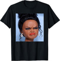 Funny Creepy Doll Face Meme Expression Hilarious Sarcastic Unisex , , , Long Sleeve Tee