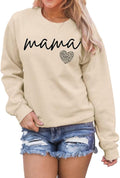 Women Long Sleeve Mama s Round Neck Pullover Loose Lightweight Blouse Tops Unisex , , , Long Sleeve Tee