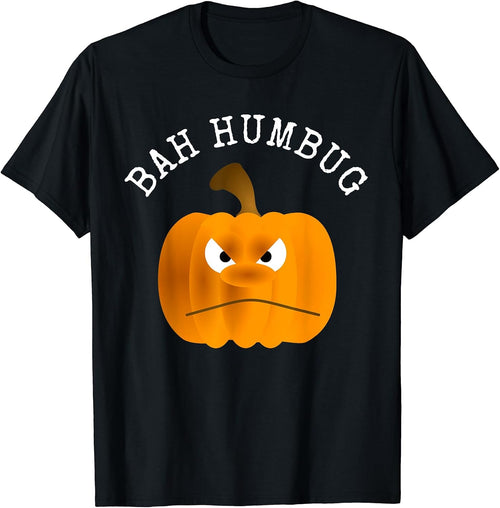BAH HUMBUG Holiday T Shirt - Grumpy Pumpkin Tee