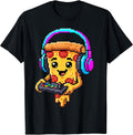 Gamer Pizza Slice Video Gaming Enthusiast Gamer Teen Boys Unisex , , , Long Sleeve Tee