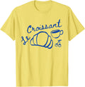 Coffee & Croissant French Croissant Retro Graphic Aesthetic Unisex , , , Long Sleeve Tee