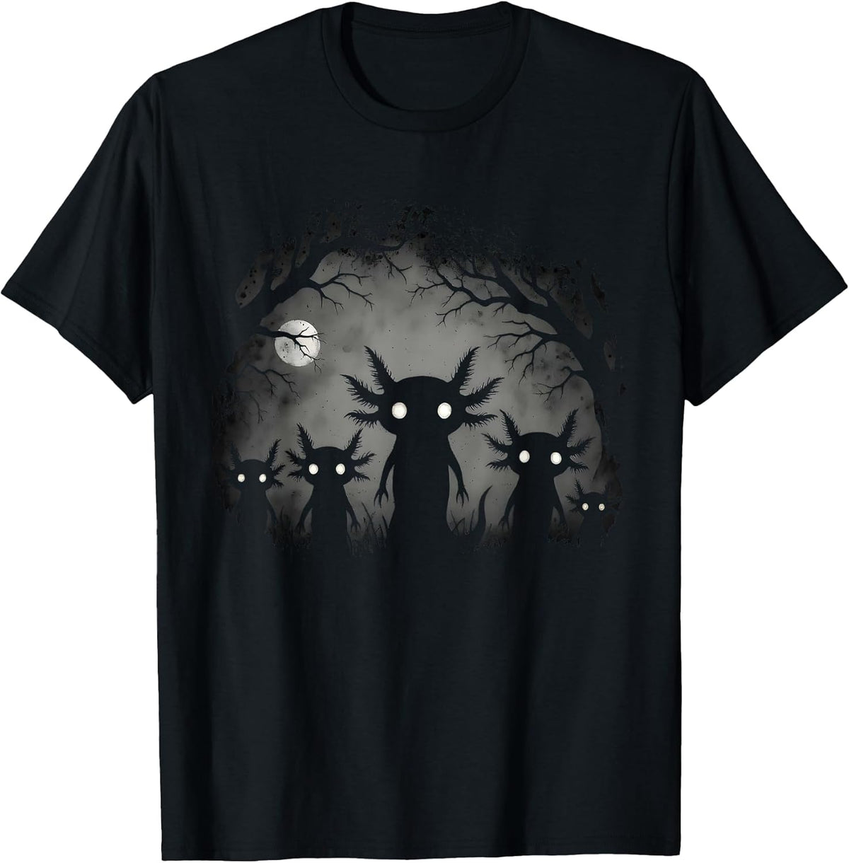 Creepy Gothic Axolotl Aesthetic Horror Grunge Goth Axolotl Unisex , , , Long Sleeve Tee