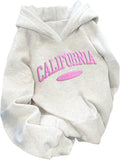Women's Graphic Hooded s Pullover Long Sleeve Shirts Loose Fall s Preppy Clothes