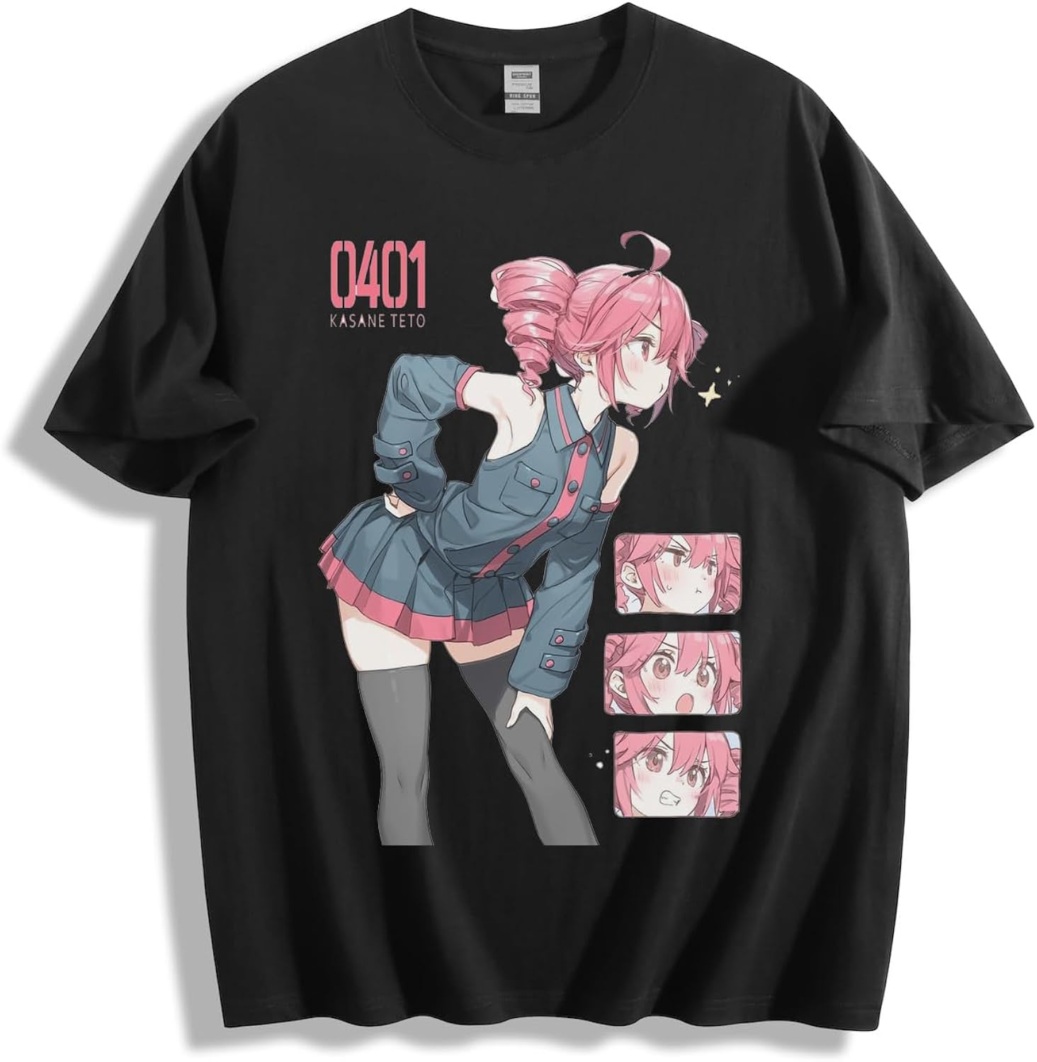 Offical Kasane Teto Anime - Cute Synthetic Voice Idol Graphic Tee, Unisex , , , Long Sleeve Tee