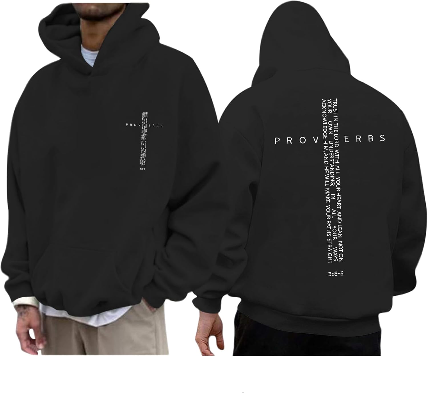 Christian s for Men Inspirational Religious Faith Cross s Vintage Bible Verse Graphic Pullover