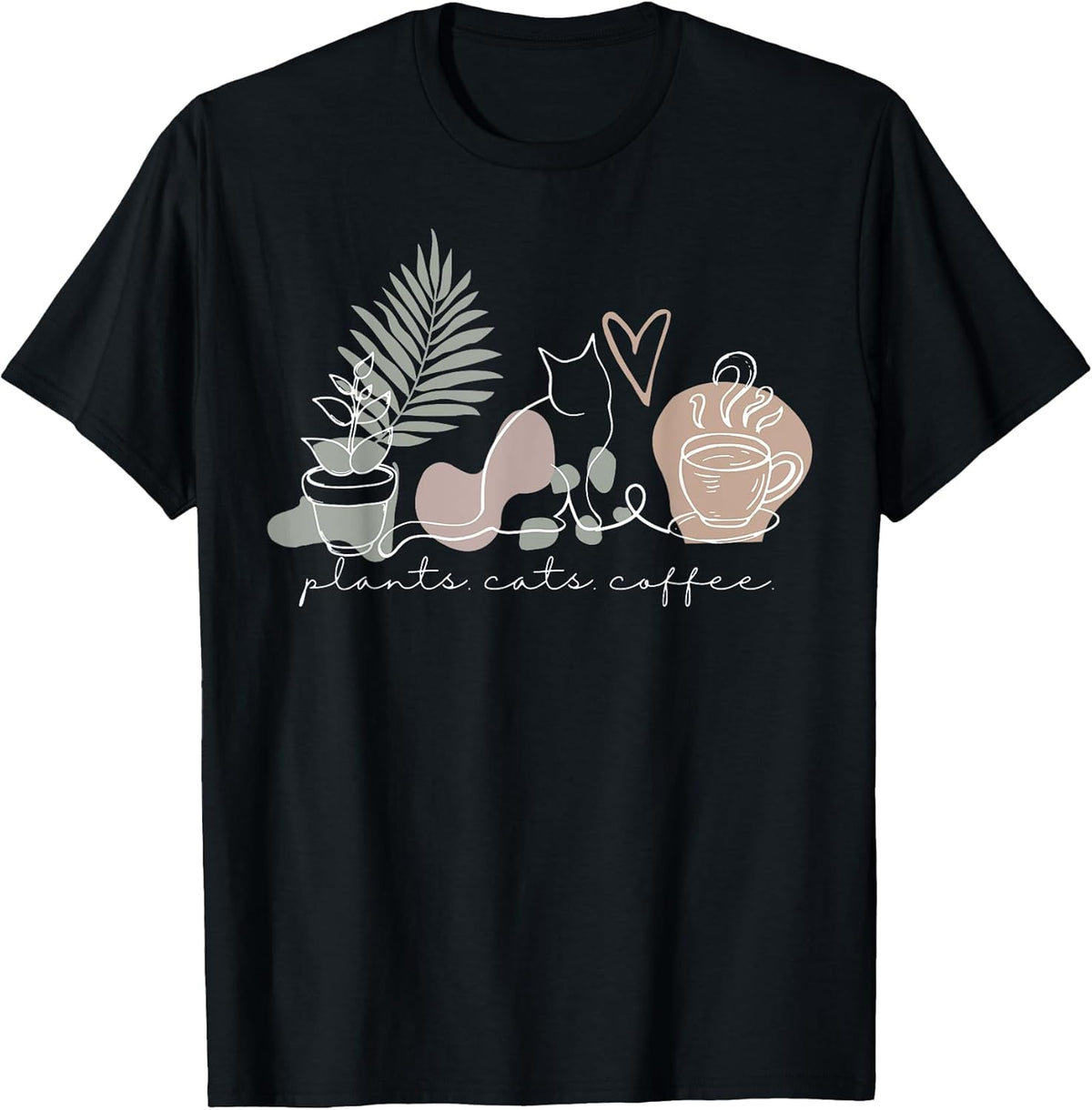 Plants Cats Coffee Cat Lover Gardening Succulent Plants for Men Women Unisex , , , Long Sleeve Tee