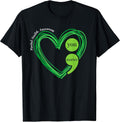 Green Heart Motivational Mental Health Awareness Men Women Unisex , , , Long Sleeve Tee