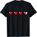Retro Video Game Pixel Heart Health Bar 80s 90s Gamer Gaming Unisex , , , Long Sleeve Tee