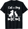 Cat and Dog Mom Shirt Pets Animals Lover Puppy for Women Unisex , , , Long Sleeve Tee
