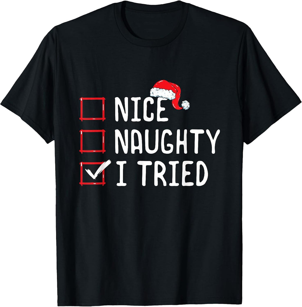 Nice Naughty List Funny Christmas Merch Gifts