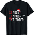 Nice Naughty List Funny Christmas Merch Gifts