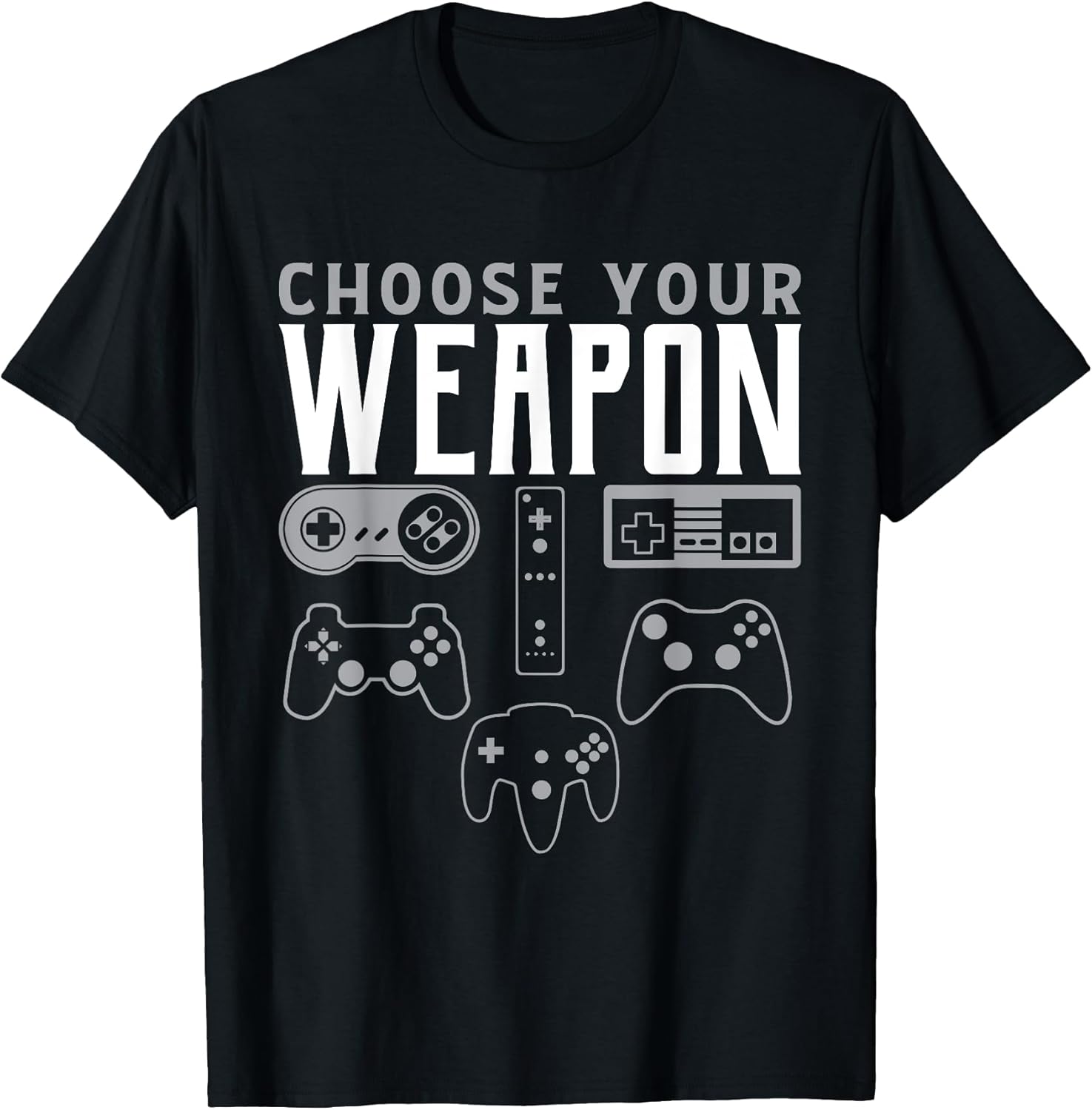 Choose Your Weapon Gaming Shirt Funny Gaming Gamer Unisex , , , Long Sleeve Tee