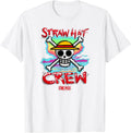 Anime Airbrush Style Straw Hat Crew Unisex , , , Long Sleeve Tee