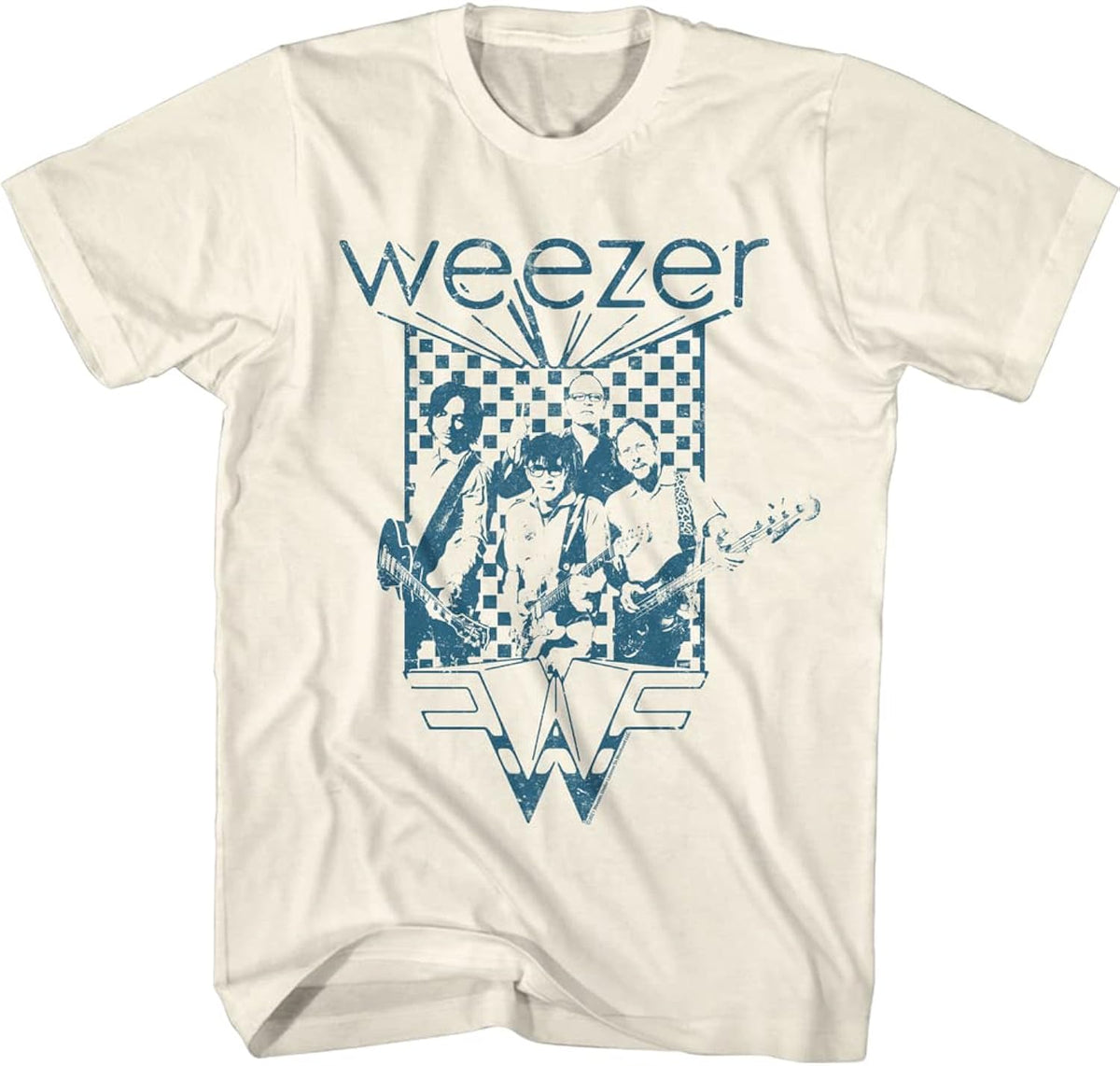 Weezer Rock Music Band & Logo Vintage Style Adult Short Sleeve T Shirt Graphic Tees Unisex , , , Long Sleeve Tee