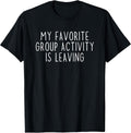 Funny Introvert Antisocial Sarcastic Humorous Black Unisex-Adults Small Cotton 65% Polyester 35% Short Sleeve Classic Fit Crew Neck