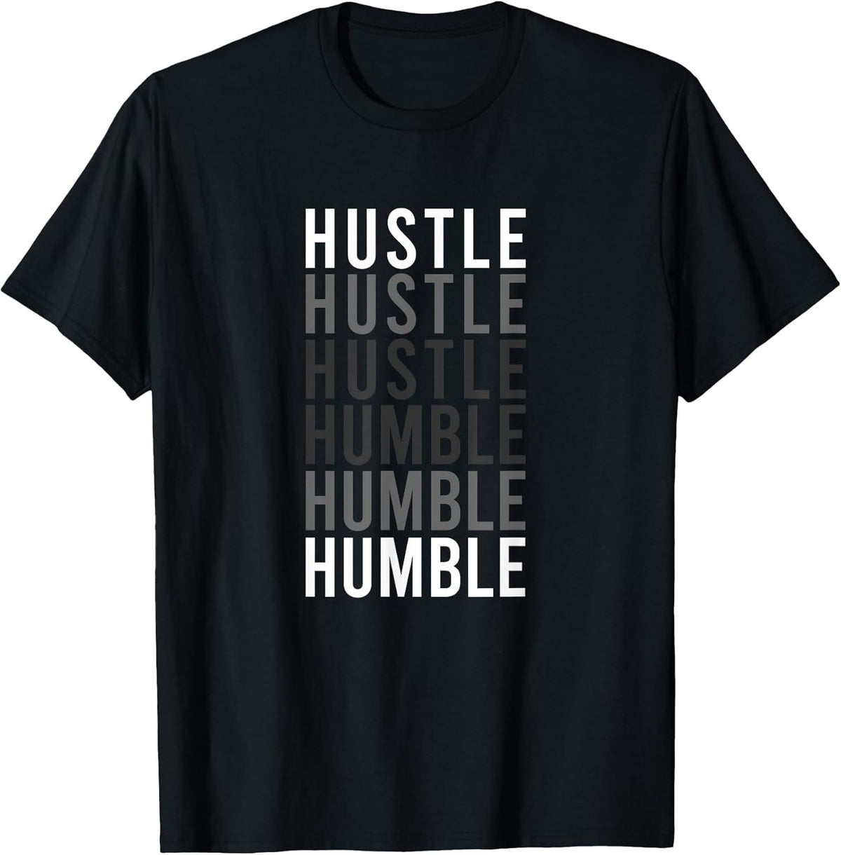 Hustle to Humble. Funny Transition Motivational Typography Unisex , , , Long Sleeve Tee