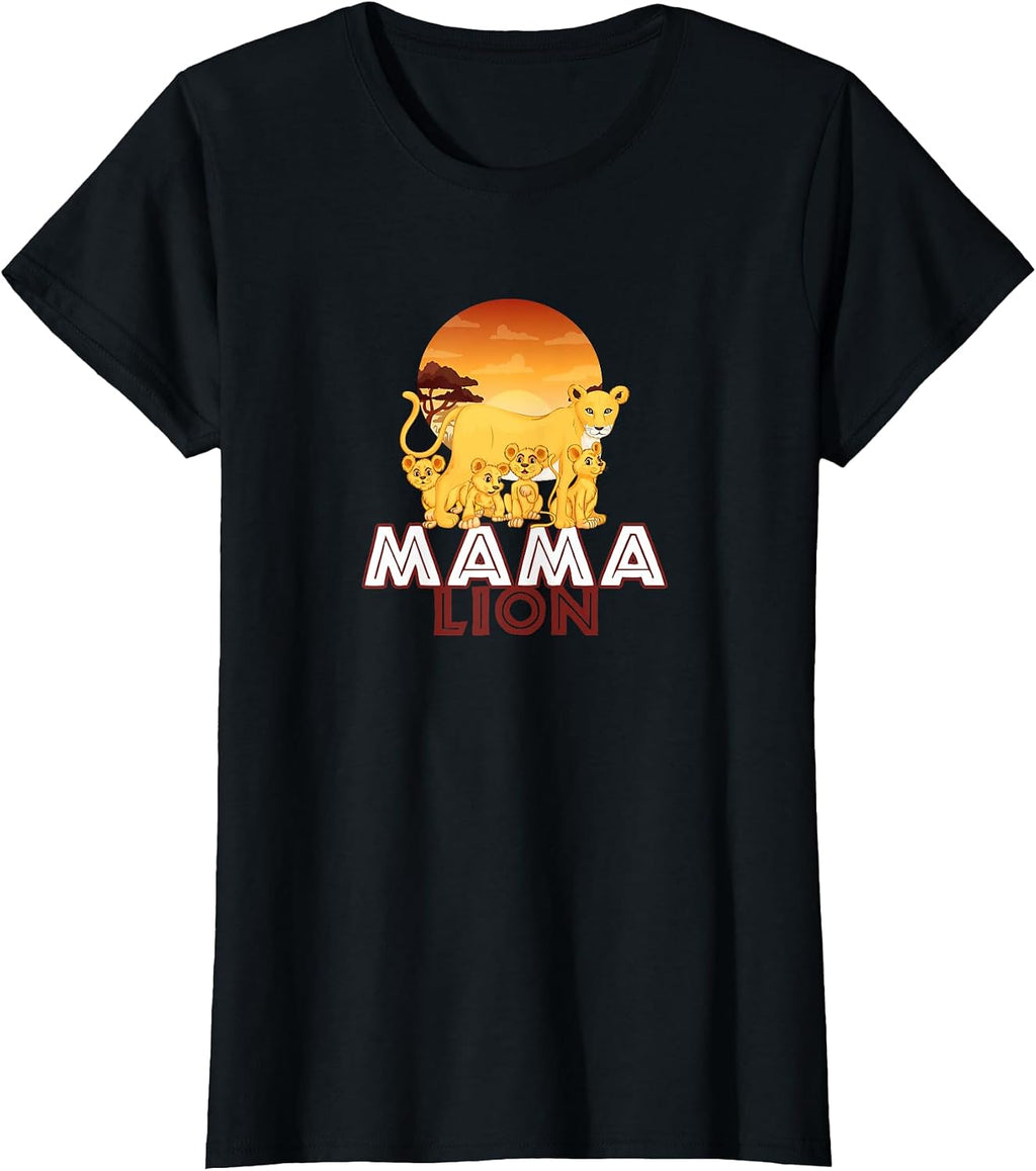 Mama Lion - Big Cat Family Mother Children