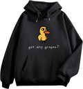 Cute Duck Graphic s for Teen Girls Kawaii Cartoon Funny s Letter Print Pullover With Pocket