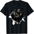 Black Cat Torn Cloth Gifts for Cat Lover, Cat Dad, Cat Mom Unisex , , , Long Sleeve Tee