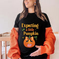Personalized Maternity Halloween Shirt – Expecting Little Pumpkin – Custom Baby Gender Option T-Shirts
