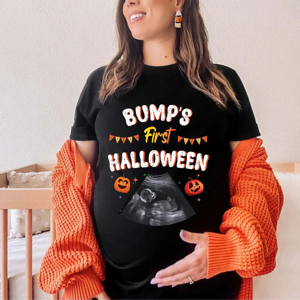 Personalized Bump’S First Halloween Shirt – Custom Ultrasound Photo T-Shirts