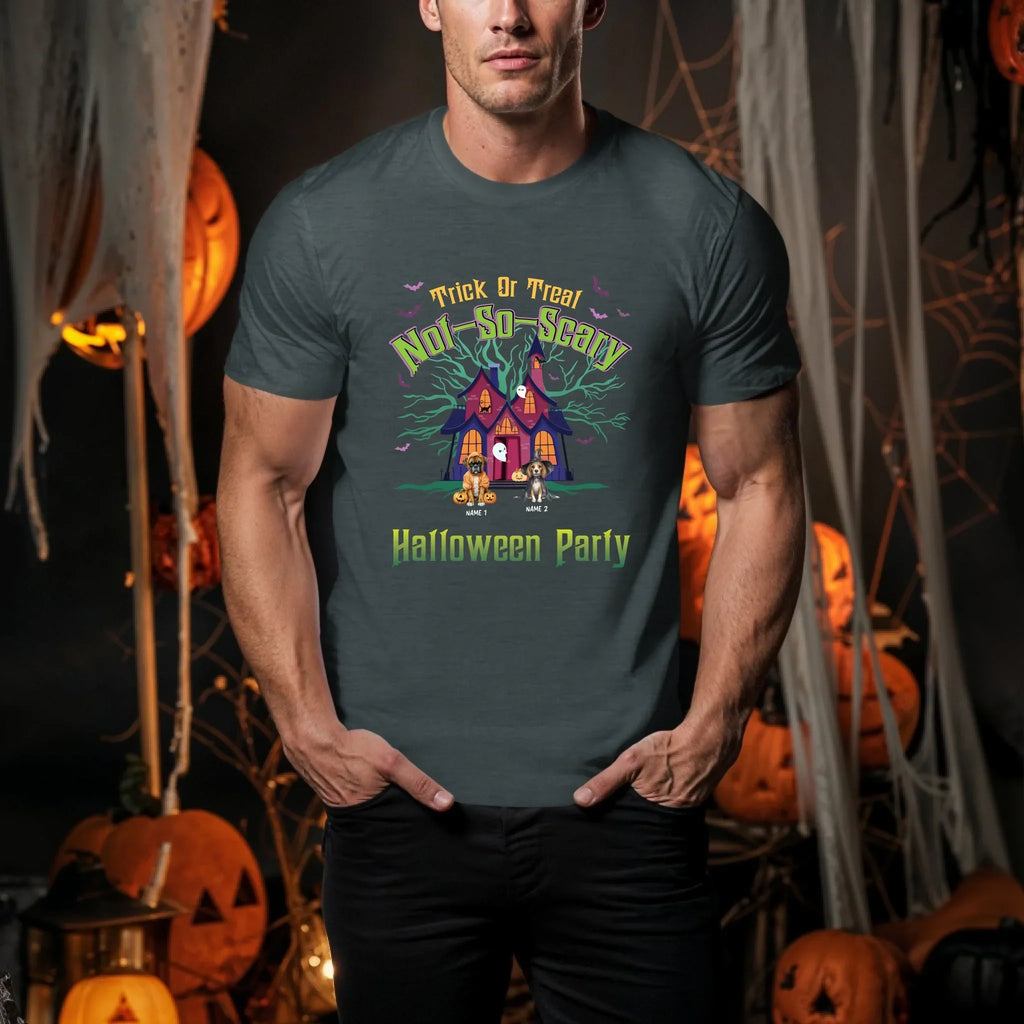 Personalized Halloween Dog Shirt – Custom Pet Names – Trick Treat Not So Scary T-Shirts