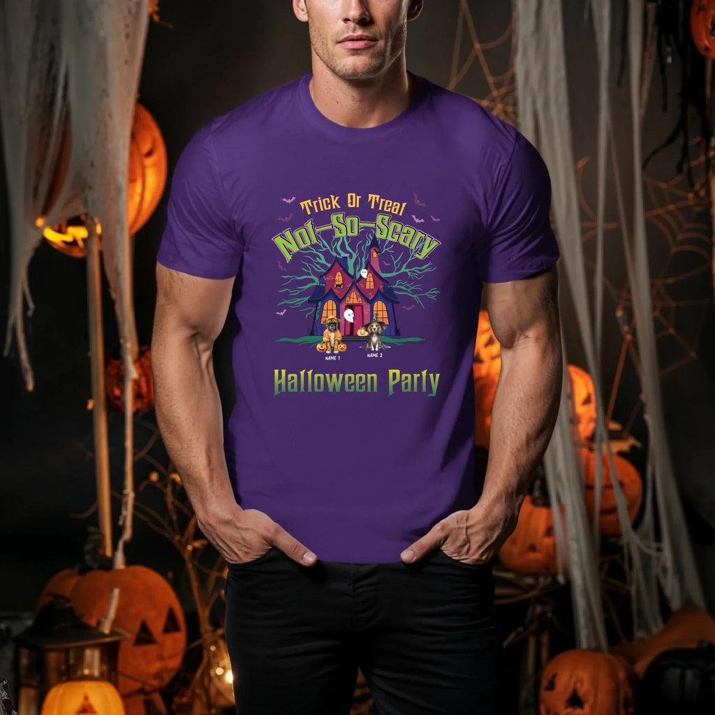 Personalized Halloween Dog Shirt – Custom Pet Names – Trick Treat Not So Scary T-Shirts