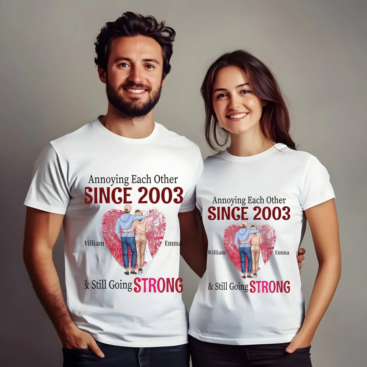 Custom Couple Shirt – Annoying Each Other Since [Year] T-Shirts