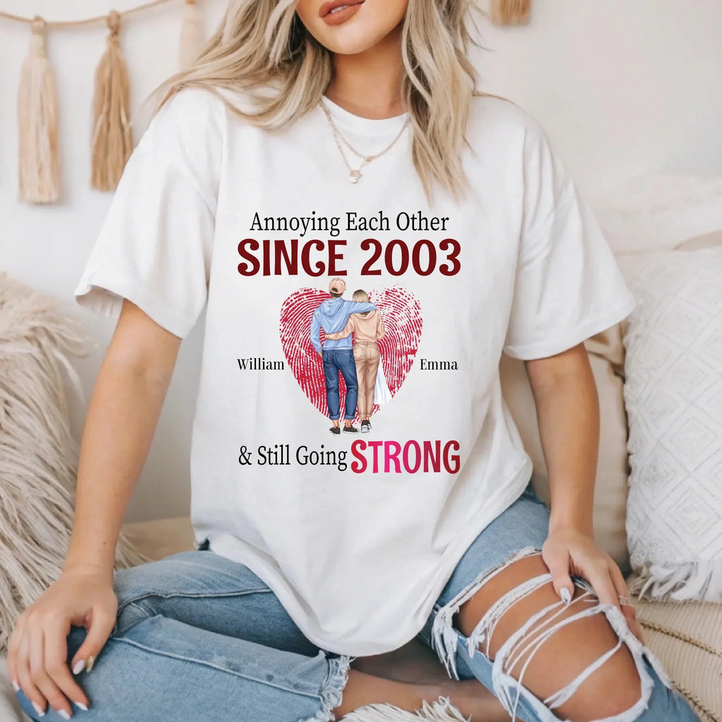 Custom Couple Shirt – Annoying Each Other Since [Year] T-Shirts