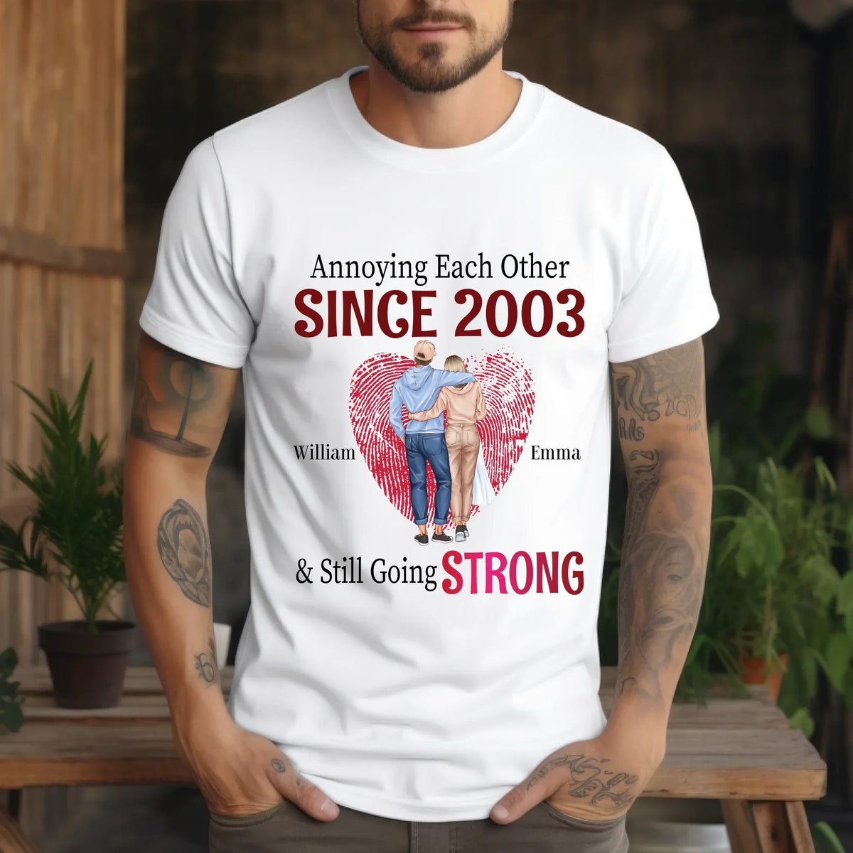 Custom Couple Shirt – Annoying Each Other Since [Year] T-Shirts