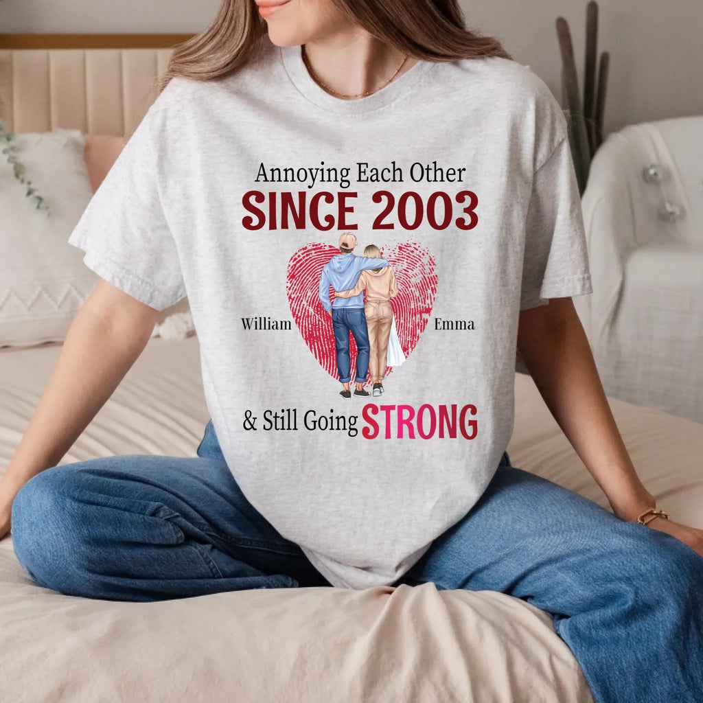 Custom Couple Shirt – Annoying Each Other Since [Year] T-Shirts