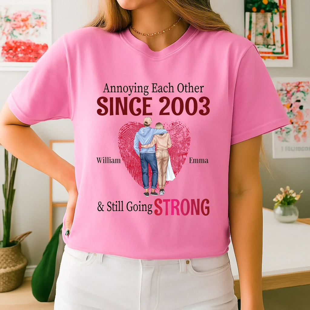 Custom Couple Shirt – Annoying Each Other Since [Year] T-Shirts
