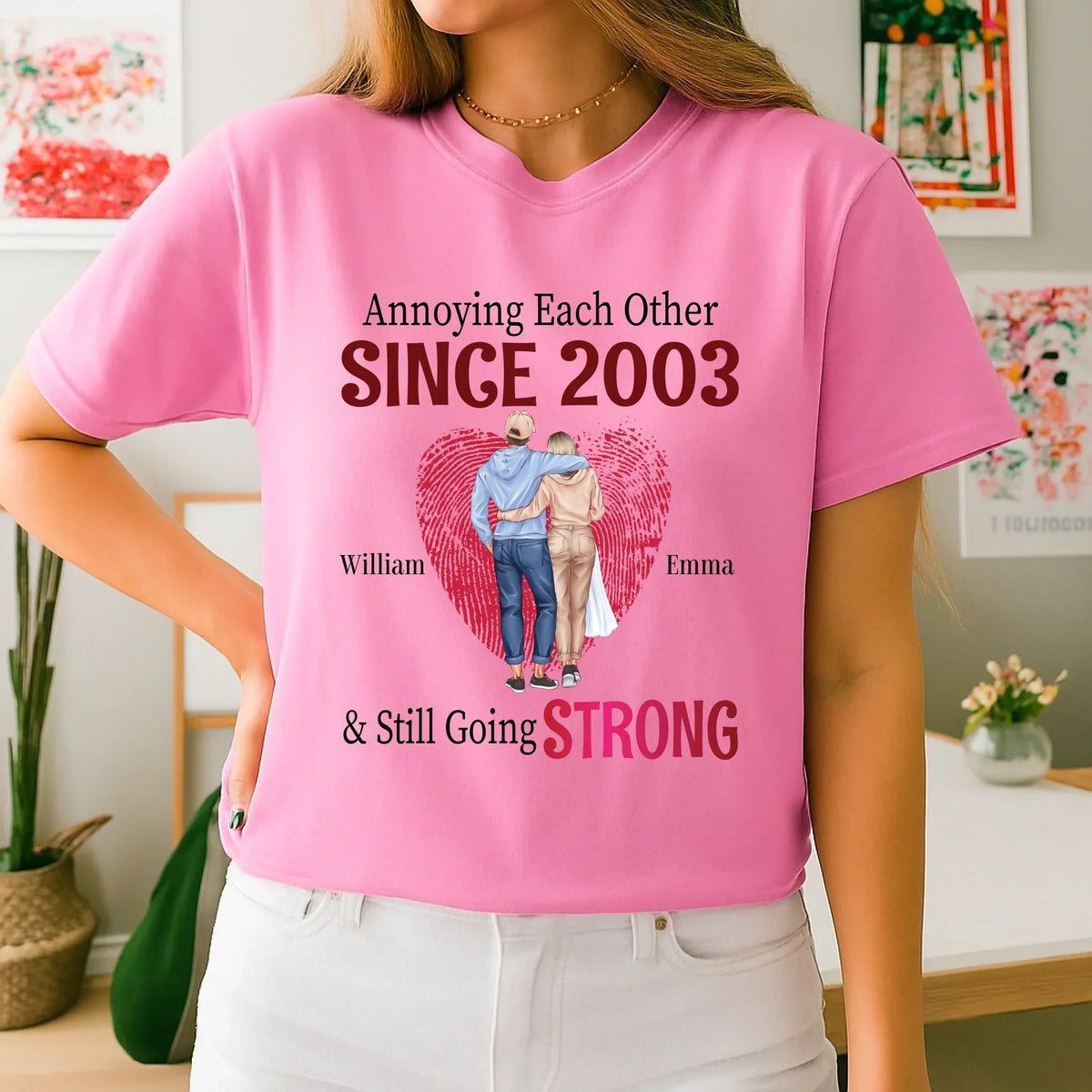 Custom Couple Shirt – Annoying Each Other Since [Year] T-Shirts