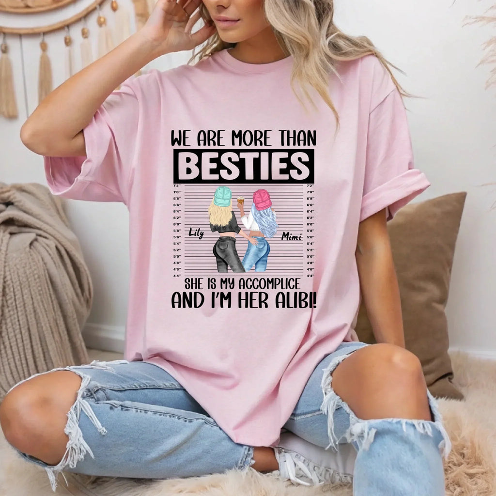 Personalized Best Friend Shirt – We Are More Than Besties – Custom Names & Characters T-Shirts
