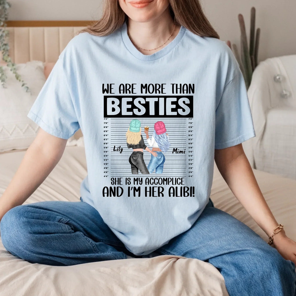 Personalized Best Friend Shirt – We Are More Than Besties – Custom Names & Characters T-Shirts
