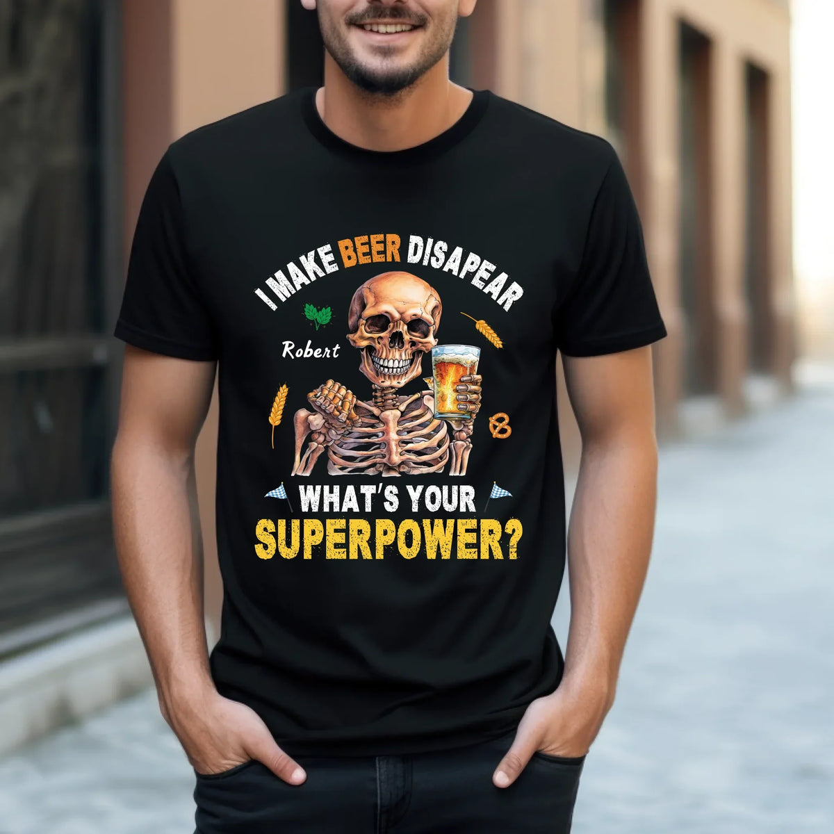 Personalized Beer Lover Shirt – I Make Beer Disappear What’S Your Superpower – Custom Name T-Shirts