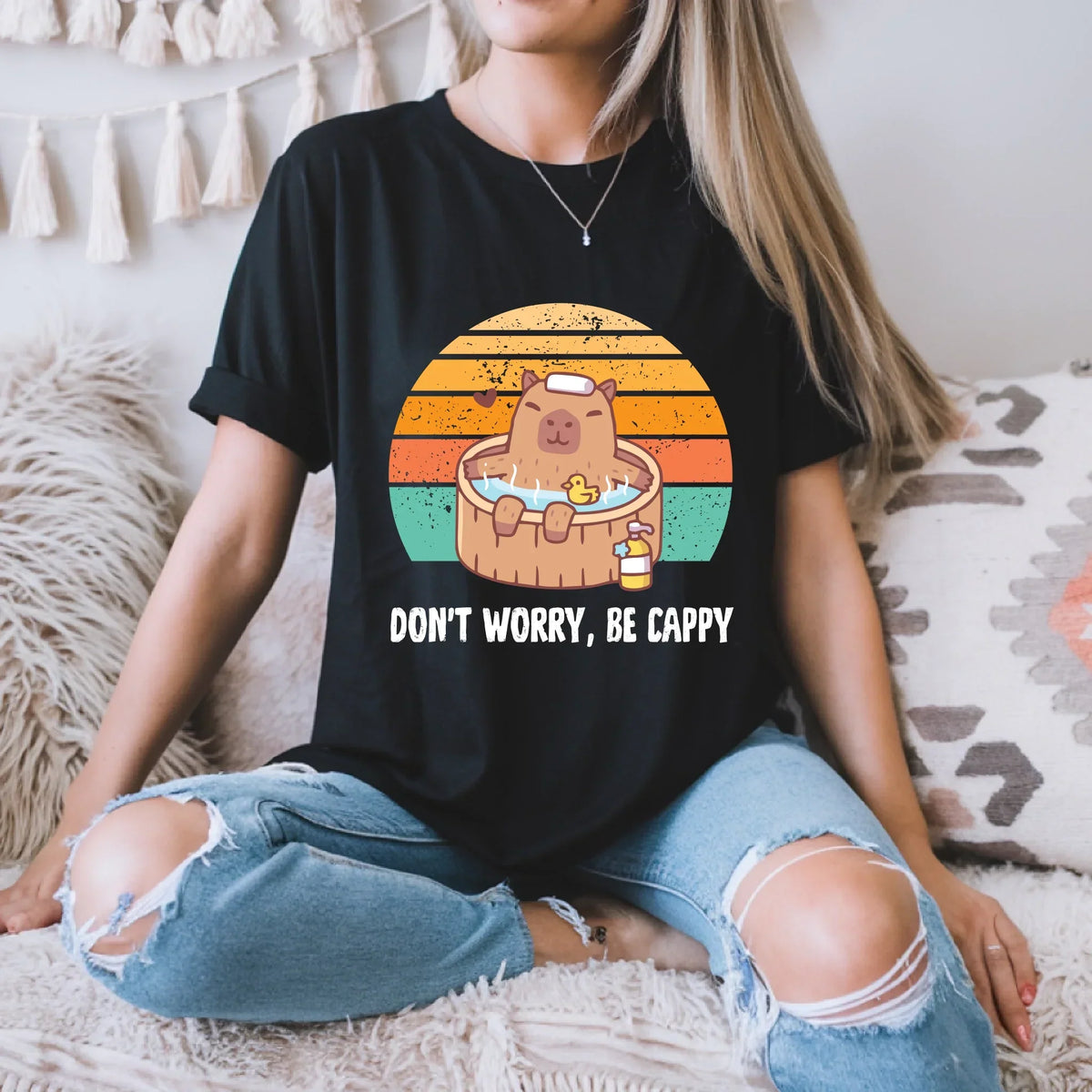 Don’T Worry Be Cappy Funny Capybara T-Shirts