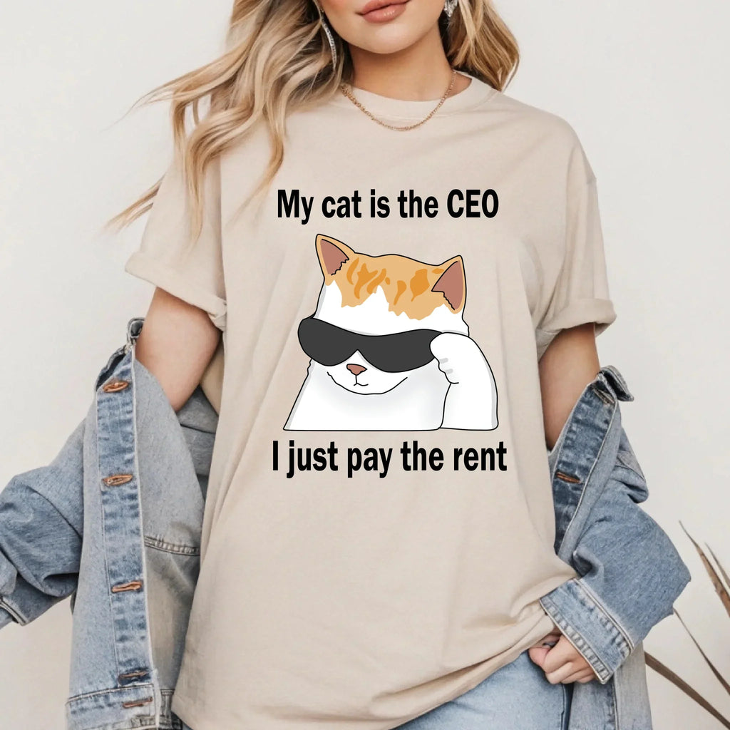 My Cat Is CEO – Funny Cat Lover – Pet Owner Humor Shirt T-Shirts